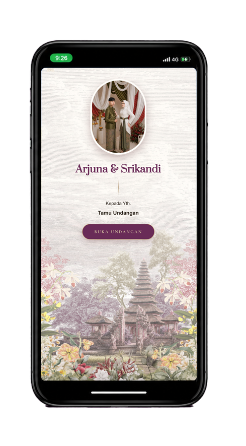 Contoh undangan digital adat Bali