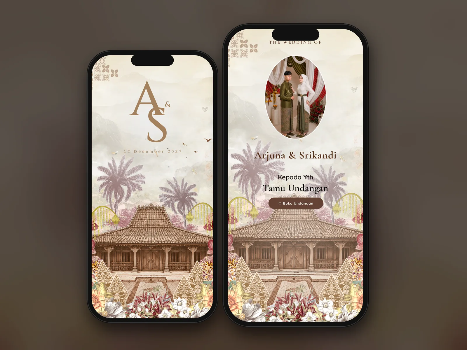 Tampilan template adat Adat Jawa