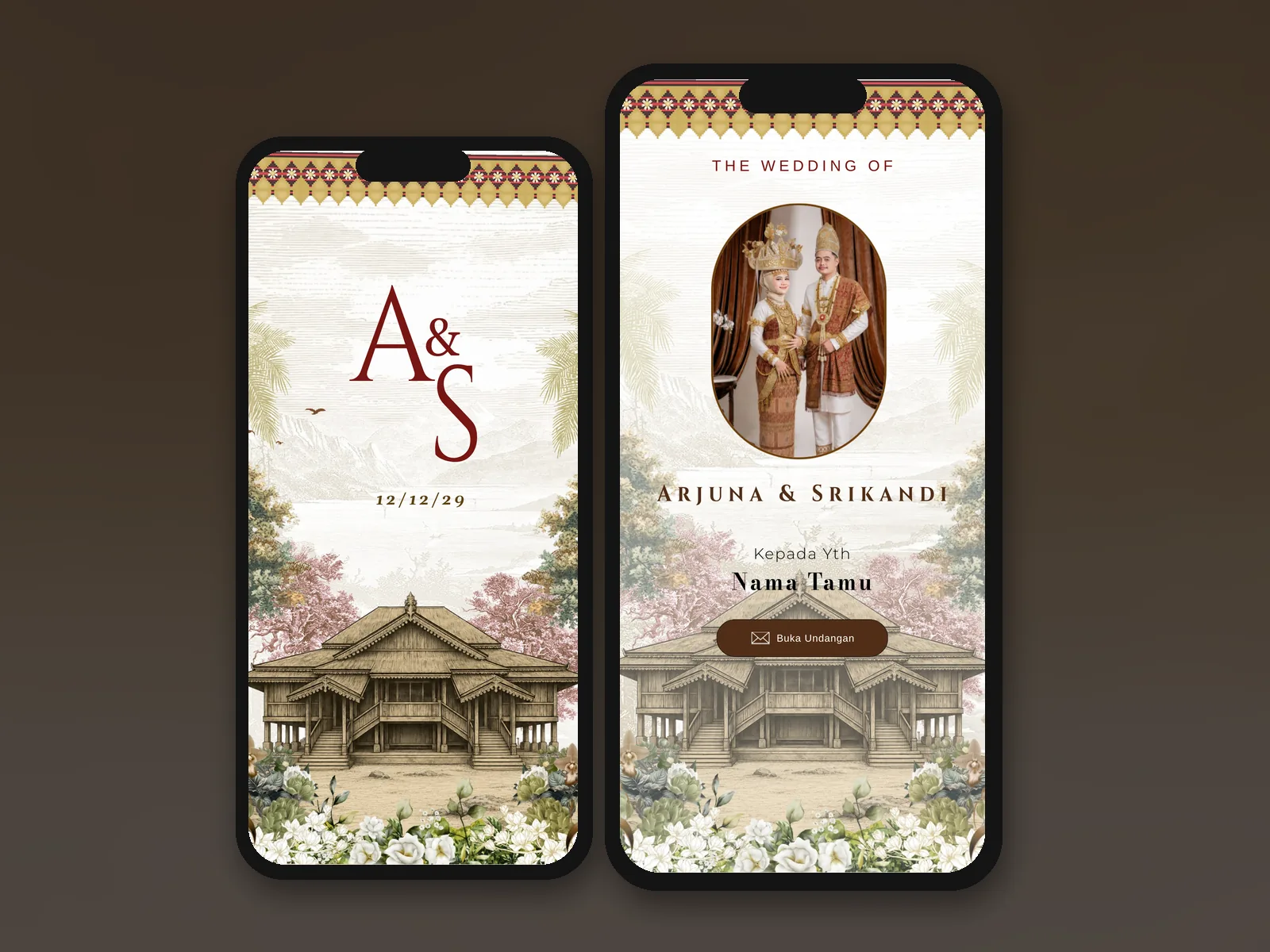 Tampilan template adat Adat Lampung