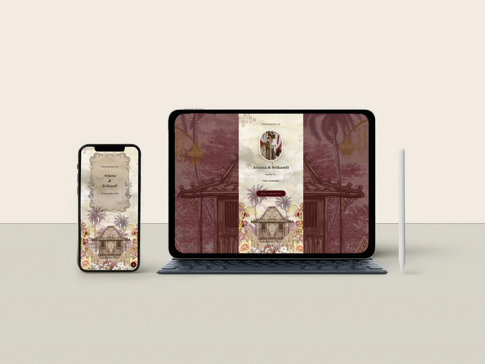 Tampilan template adat Adat jawa