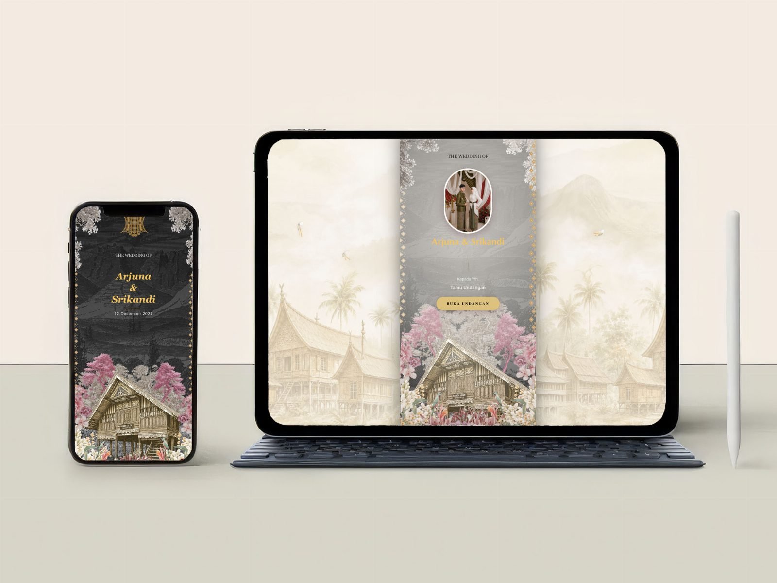 Tampilan template adat Adat  aceh